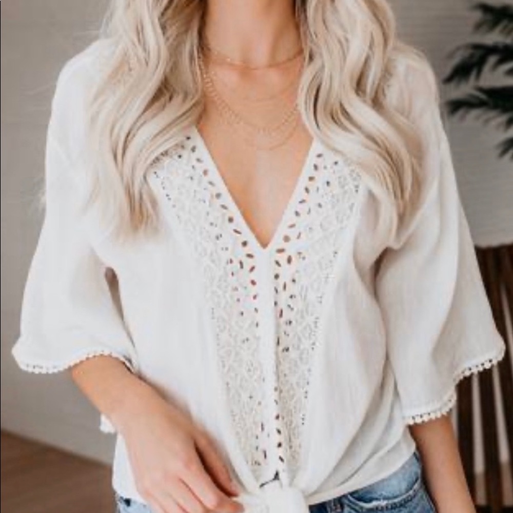 Cotton Eyelet Top